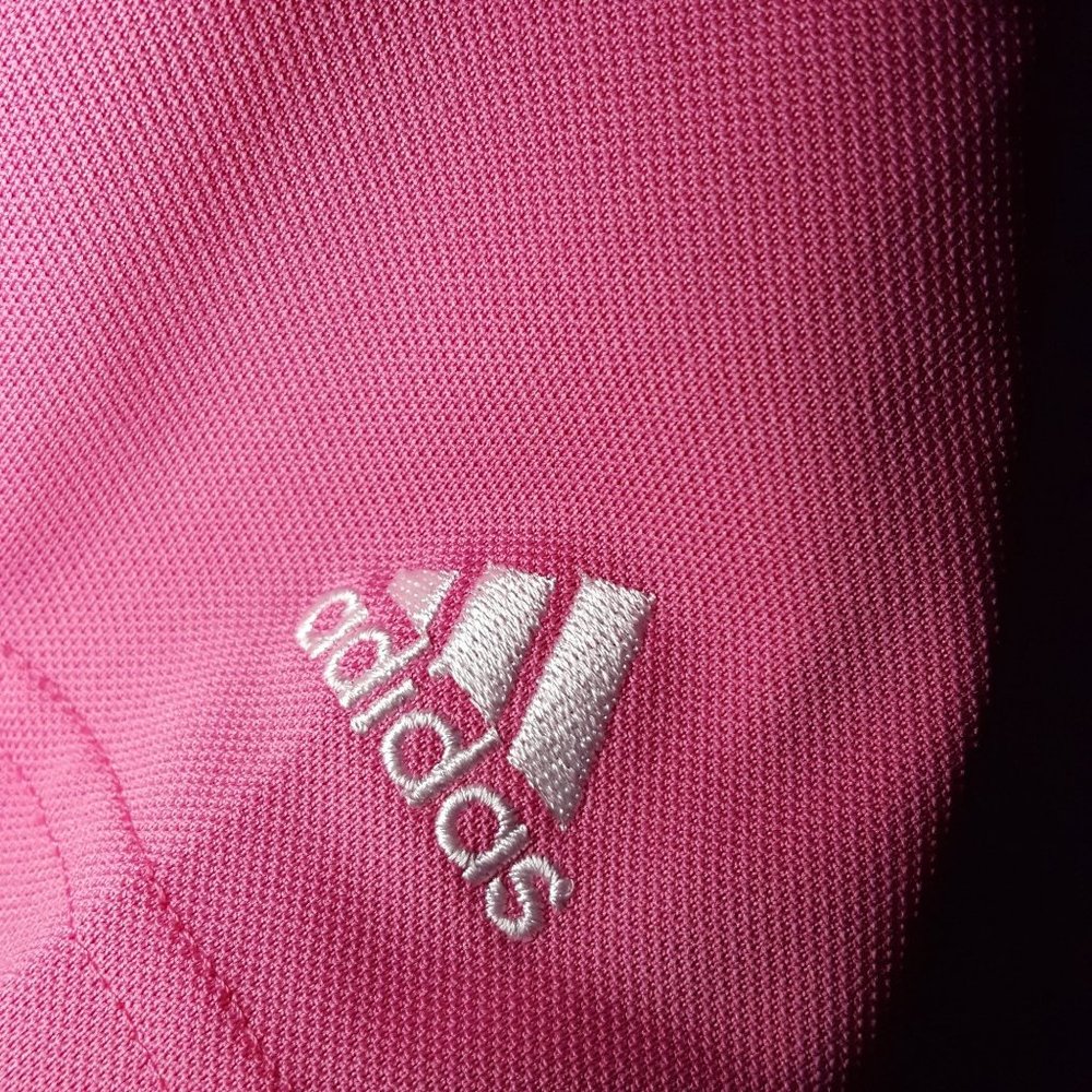 Adidas Men's Climalite Golf Shirt XXL Pink Short Sleeve Collar - Picture 4 of 10